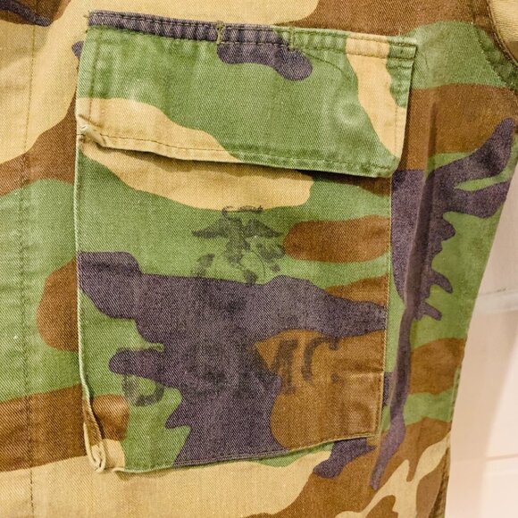 Vintage USMC Jacket Coat Woodland Camo Combat Pattern Size Small - Picture 3 of 15